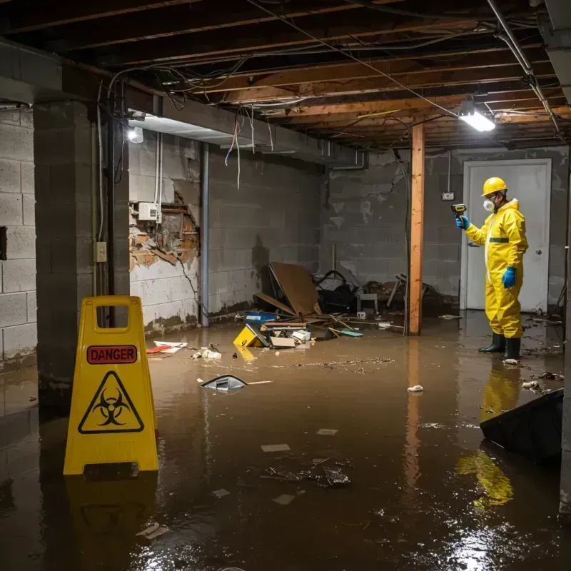 Flooded Basement Electrical Hazard in South Holland, IL Property