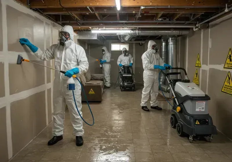 Basement Moisture Removal and Structural Drying process in South Holland, IL